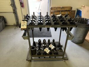 (28) Cat50 Taper Tooling and Taper Tooling Cart