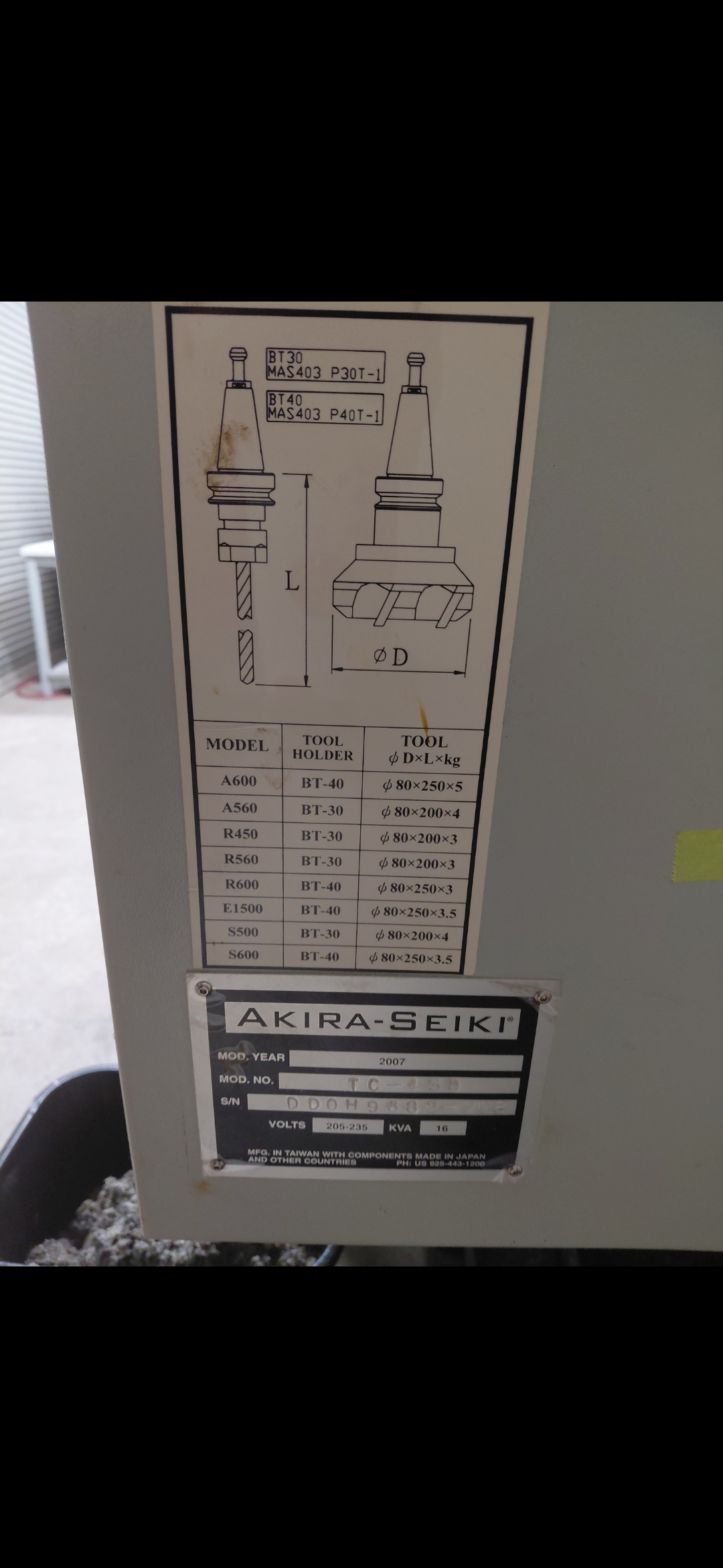 2007 Akira-Seiki TC 400 - Image 6