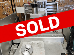 SOLD – NEO Desktop CNC Milling / Engraving Machine with 4th-Axis Rotary Chuck, Precision Benchtop CNC Machining System