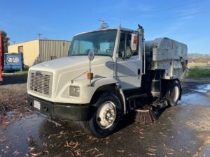 Street sweeper: Tymco 600 2003, FL70 chassis. ~82,300 miles, 6154 hours