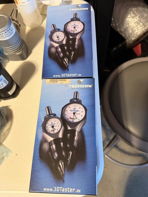 Packaged Tschorn probing accessories photographed with the available tooling