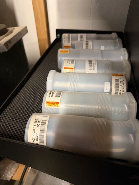 Packaged tooling arranged in a storage tray