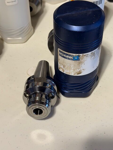Additional SCHUNK tool holder with its labeled container