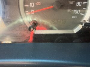 2014 Isuzu NRR odometer photo with partly obscured display 2014 Isuzu NRR odometer photo with partly obscured display